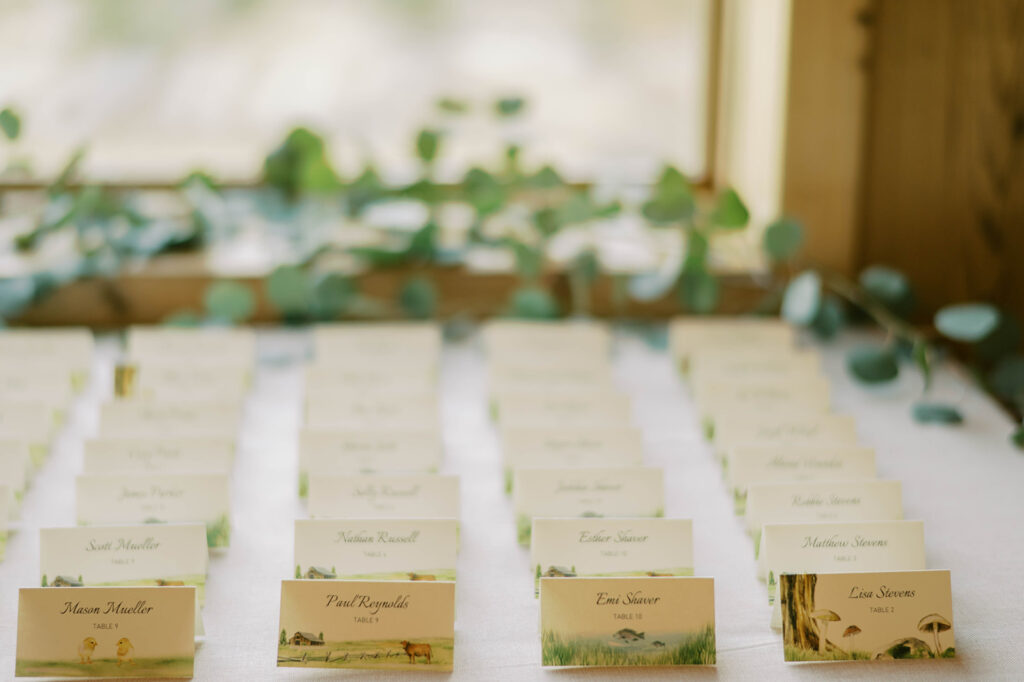 outdoor inspired placecards by Aspen and Ivy 