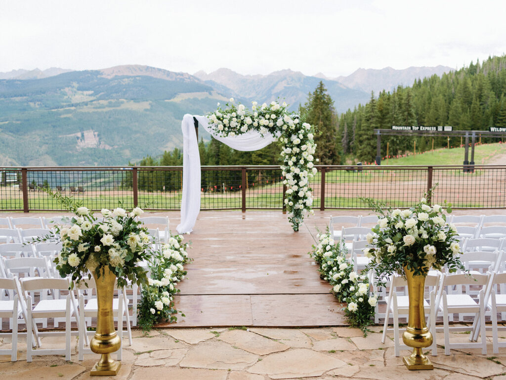 outdoor ceremony location at The 10th in Vail Colorado