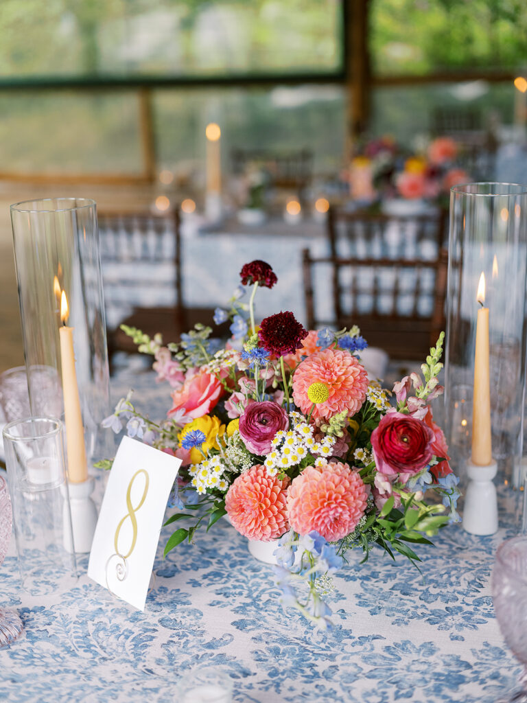 reception design for Grand Lake Lodge wedding