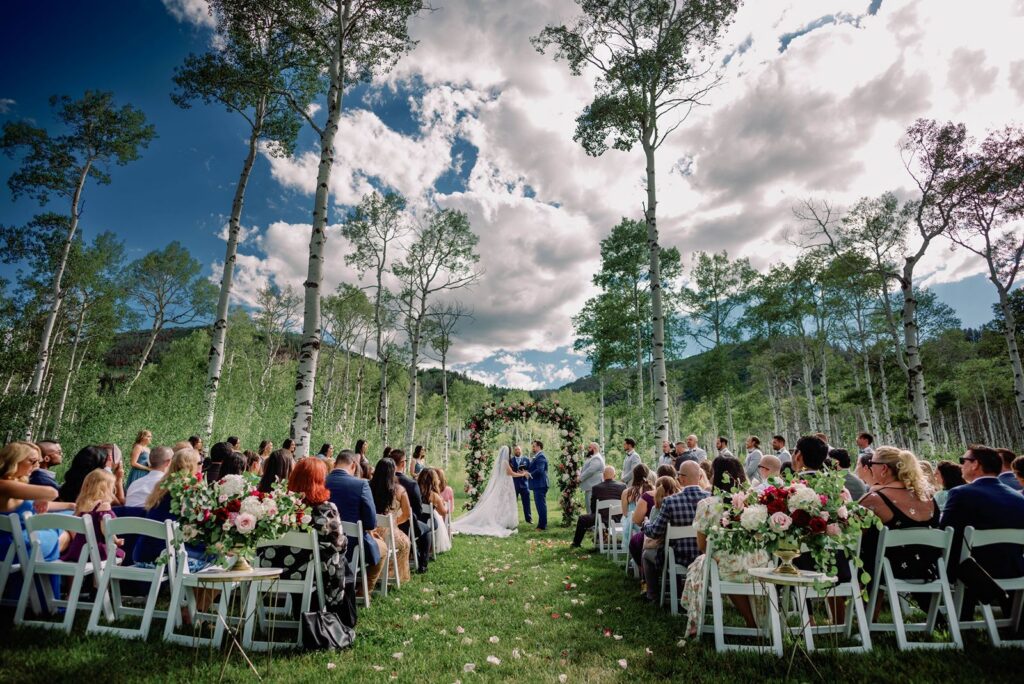 Outdoor wedding ceremony venue in Colorado